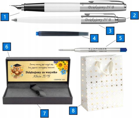 DŁUGOPIS PARKER PIÓRO PARKER ZESTAW PARKER Z GRAWEREM W ETUI NA PREZENT