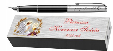 PIÓRO PARKER JOTTER CZARNE Z GRAWEREM TABLICZKA NA PREZENT PIERWSZA KOMUNIA