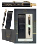 DŁUGOPIS PARKER IM ZŁOCONY GRAWER ELEGANCKI PREZENT PERSONALIZOWANY PUDEŁKO