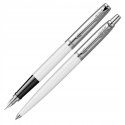PARKER JOTTER BIAŁY ZESTAW PIÓRO DŁUGOPIS Z GRAWEREM TABLICZKĄ PIÓRNIKIEM