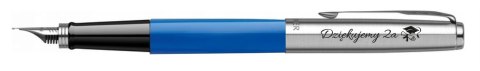 PARKER JOTTER NIEBIESKIE PIÓRO Z GRAWEREM WYMAZYWACZ I NABOJE Z TOREBKĄ