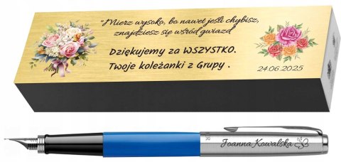 PIÓRO PARKER JOTTER NIEBIESKIE Z GRAWEREM TABLICZKĄ PREZENT NA PAMIĄTKĘ