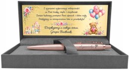 DŁUGOPIS PARKER JOTTER PINK GOLD Z GRAWEREM TABLICZKA DYPLOM A5 PREZENT DLA NAUCZYCIELA