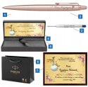 DŁUGOPIS PARKER JOTTER PINK GOLD Z GRAWEREM TABLICZKA DYPLOM A5 PREZENT DLA NAUCZYCIELA