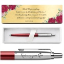 Zestaw Parker Jotter Kensington Red z dedykacją w aranżacji prezentowej