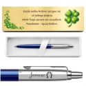 Parker Jotter Royal Blue z pudełkiem i dedykacją w aranżacji prezentowej
