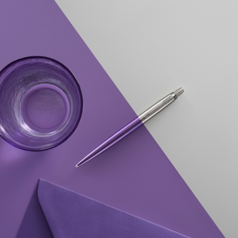 Długopis Parker Jotter Victoria Violet z grawerem i tabliczką w pudełku