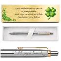 Długopis żelowy Parker Jotter Stainless Steel G z grawerem i tabliczką w pudełku