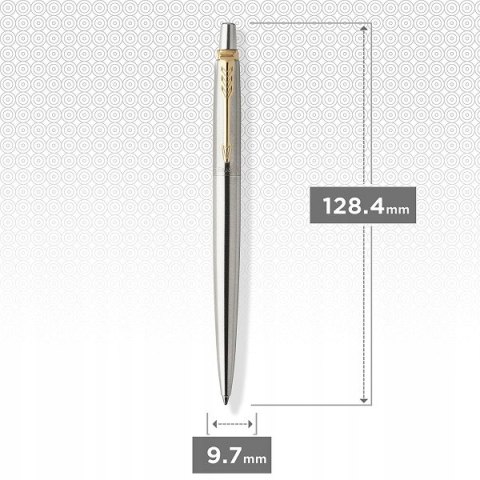 Parker Długopis Jotter Stalowy złocony GT z Grawerem Prezent na Dzień Nauczyciela