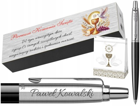 DŁUGOPIS PARKER JOTTER CZARNY Z GRAWEREM i TABLICZKĄ PIERWSZA KOMUNIA DŁUGOPIS PARKER JOTTER CZARNY Z GRAWEREM i TABLICZKĄ PIERWSZA KOMUNIA