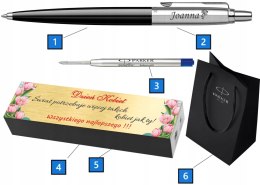 DŁUGOPIS PARKER JOTTER CZARNY Z GRAWEREM i TABLICZKĄ W PUDEŁKU PARKER