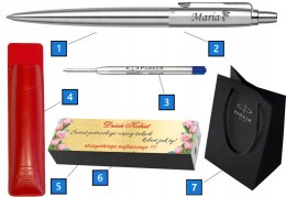 Długopis Parker Jotter CT Z GRAWEREM ETUI I TABLICZKA W PUDEŁKU PARKER