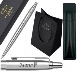 Długopis Parker Jotter STALOWY CT Z GRAWEREM WRAZ Z ETUI CZARNE PARKER