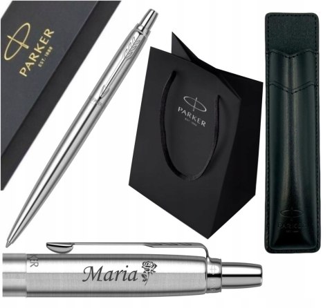Długopis Parker Jotter STALOWY CT Z GRAWEREM WRAZ Z ETUI CZARNE PARKER Długopis Parker Jotter STALOWY CT Z GRAWEREM WRAZ Z ETUI CZARNE PARKER