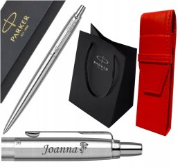 Długopis Parker Jotter STALOWY CT Z GRAWEREM Z ETUI CZERWONE NA PREZENT
