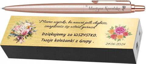 PARKER Długopis Jotter PINK GOLD Z Grawerem ETUI I TABLICZKA NA PREZENT PARKER Długopis Jotter PINK GOLD Z Grawerem ETUI I TABLICZKA NA PREZENT