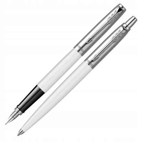PARKER ZESTAW PIÓRO I DŁUGOPIS JOTTER BIAŁY Z GRAWEREM Z ETUI NA KOMUNIĘ PARKER ZESTAW PIÓRO I DŁUGOPIS JOTTER BIAŁY Z GRAWEREM Z ETUI NA KOMUNIĘ