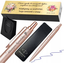 ZESTAW PARKER DŁUGOPIS PINK GOLD Z GRAWEREM I ETUI NA PREZENT
