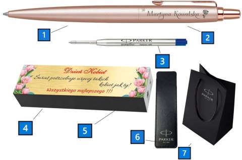 ZESTAW PARKER DŁUGOPIS PINK GOLD Z GRAWEREM I ETUI NA PREZENT ZESTAW PARKER DŁUGOPIS PINK GOLD Z GRAWEREM I ETUI NA PREZENT