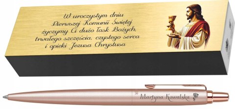 ZESTAW PARKER DŁUGOPIS PINK GOLD Z GRAWEREM PREZENT NA PIERWSZĄ KOMUNIĘ ZESTAW PARKER DŁUGOPIS PINK GOLD Z GRAWEREM PREZENT NA PIERWSZĄ KOMUNIĘ