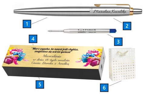 DŁUGOPIS PARKER JOTTER GT STALOWY Z GRAWEREM TABLICZKĄ TOREBKĄ DŁUGOPIS PARKER JOTTER GT STALOWY Z GRAWEREM TABLICZKĄ TOREBKĄ