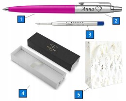 DŁUGOPIS PARKER JOTTER MAGENTA ORYGINALS Z GRAWEREM TOREBKA OZDOBNA