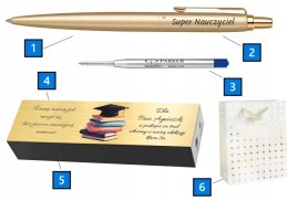 DŁUGOPIS PARKER JOTTER MONO GOLD Z GRAWEREM I TABLICZKĄ NA PREZENT