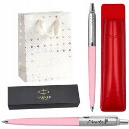 DŁUGOPIS PARKER Jotter Róż Pink Baby Z Grawerem i Etui Czerwone Parker