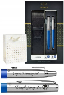 DŁUGOPIS PIÓRO PARKER ZESTAW JOTTER NIEBIESKI Z PIÓRNIIEM GRAWEREM PREZENT