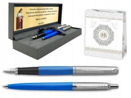 PARKER JOTTER Niebieskie Pióro i Długopis ZESTAW Z Grawerem I SUBLIMACJĄ