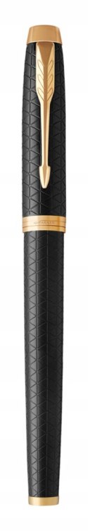 PARKER Pióro IM Premium BLACK GT F POZŁACANY z TABLICZKĄ NA PREZENT