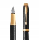 PARKER Pióro IM Premium BLACK GT F POZŁACANY z TABLICZKĄ NA PREZENT