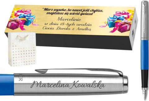 PIÓRO PARKER JOTTER ORIGINALS NIEBIESKIE Z GRAWEREM I TABLICZKĄ PIÓRO PARKER JOTTER ORIGINALS NIEBIESKIE Z GRAWEREM I TABLICZKĄ
