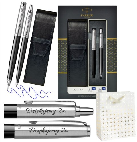 ZESTAW DŁUGOPIS PARKER + PIÓRO JOTTER CZARNY Z GRAWEREM I ETUI NA PREZENT ZESTAW DŁUGOPIS PARKER + PIÓRO JOTTER CZARNY Z GRAWEREM I ETUI NA PREZENT