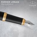 ZESTAW PARKER PIÓRO I DŁUGOPIS URBAN CZARNE GT ZŁOCONY Z GRAWEREM