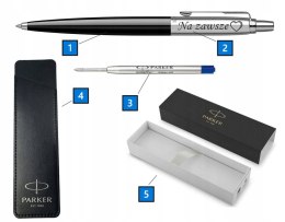 DŁUGOPIS PARKER JOTTER CZARNY TRADYCYJNY ORYGINALNY Z GRAWEREM I ETUI
