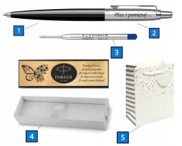 DŁUGOPIS PARKER JOTTER CZARNY Z GRAWEREM PREZENT NA URODZINY TABLICZKA