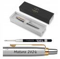 DŁUGOPIS PARKER JOTTER GT ZŁOTY GRAWEREM CZARNY WKŁAD ŻELOWY NA EGZAMINY