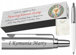 DŁUGOPIS PARKER JOTTER ORGINALS BIAŁY Z SUPER GRAWEREM PREZENT NA KOMUNIĘ