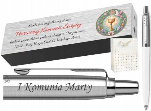 DŁUGOPIS PARKER JOTTER ORGINALS BIAŁY Z SUPER GRAWEREM PREZENT NA KOMUNIĘ DŁUGOPIS PARKER JOTTER ORGINALS BIAŁY Z SUPER GRAWEREM PREZENT NA KOMUNIĘ