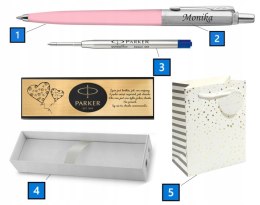 DŁUGOPIS PARKER JOTTER RÓŻ PASTEL Z GRAWEREM NA PREZENT Z TABLICZKĄ