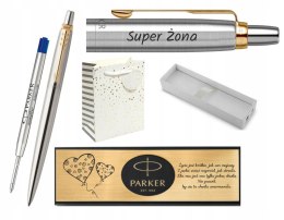 DŁUGOPIS PARKER JOTTER ZŁOTY Z GRAWEREM TABLICZKA ZŁOTA