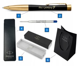 Długopis Parker Urban Czarny ZŁOCONY Z Grawerem I Etui PARKER