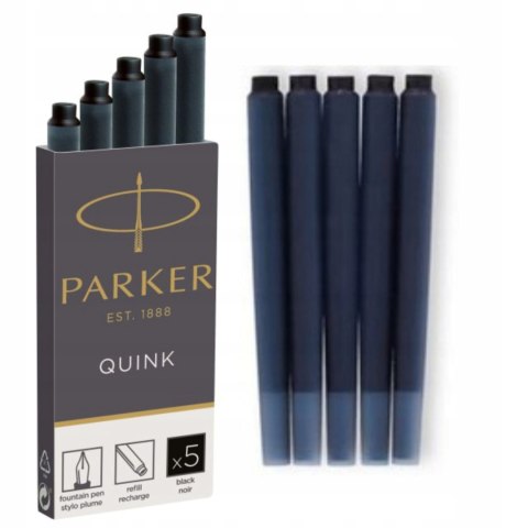 NABOJE PARKER QUINK Długie do pióra wiecznego Czarny Atrament 5 szt. NABOJE PARKER QUINK Długie do pióra wiecznego Czarny Atrament 5 szt.
