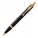 PARKER IM CZARNY ZŁOCONY GT Z GRAWEREM W PUDEŁKU PRESTIGE TABLICZKA