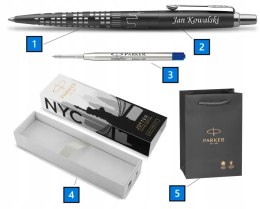 PARKER JOTTER DŁUGOPIS GLOBAL ICON NEW YORK z GRAWEREM Z TOREBKĄ PREZENTOWĄ