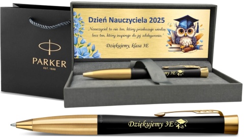 Długopis Parker Urban Złocony z Grawerem Prezent na Dzień Nauczyciela